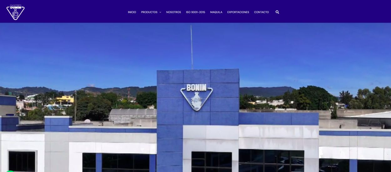 Diseño de página web para Laboratorios Bonin de Guatemala